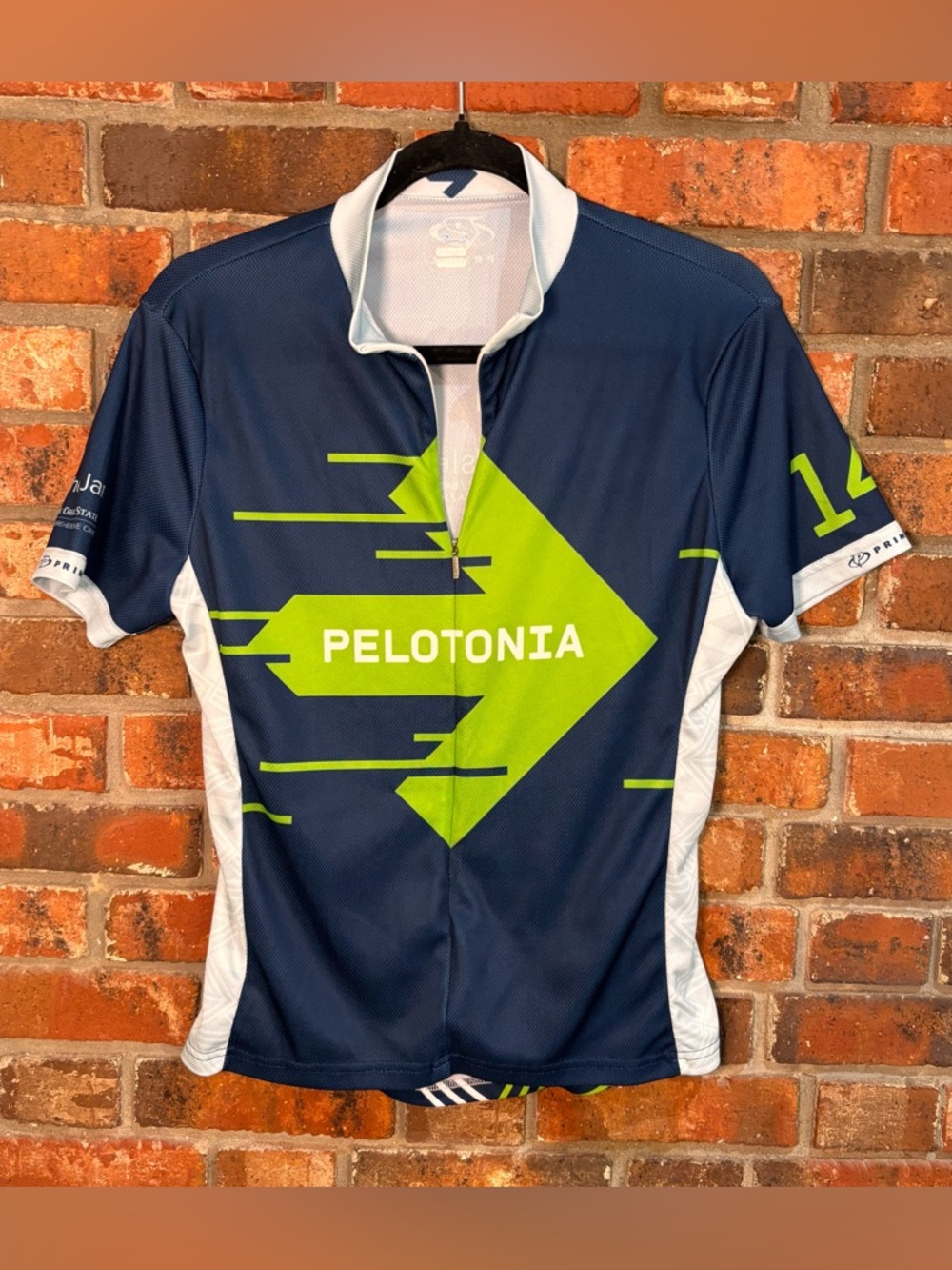 Primal womens Pelotonia 2014 cyvling jersey blue M